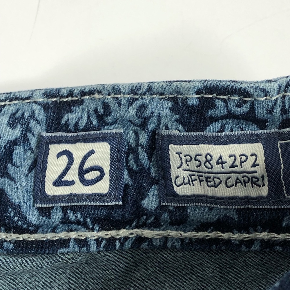 Miss Me FDL Print Cuffed Capri Jeans 26 - Picture 3 of 8